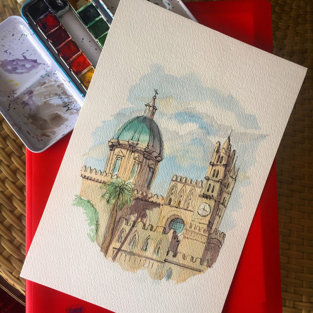 Painting of the Palermo’s Cathedral