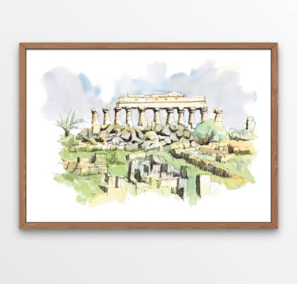 tempio greco selinunte cornice