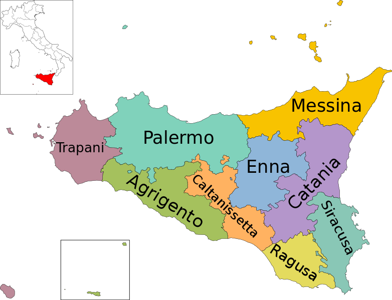 Sicilia-Provicie-Mappa